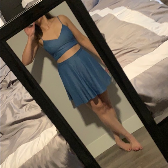 Lulus Dresses & Skirts - Lulu’s ACCOMPANY ME BLUE CHAMBRAY TWO-PIECE DRESS